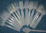 Plastic forks and spoon